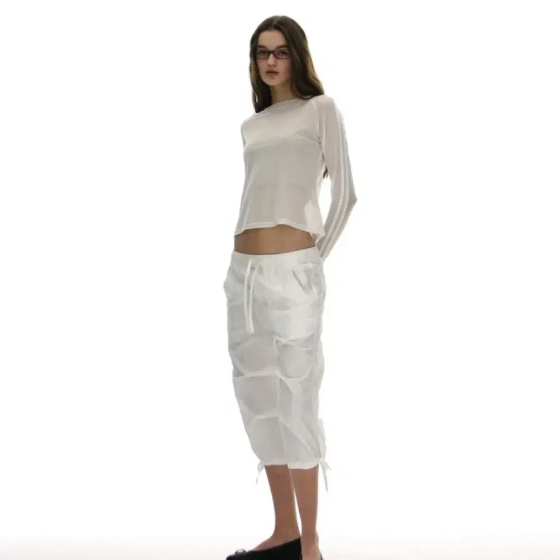 파르티멘토 우먼 MIDI PARACHUTE PANTS_WHITE 삽니다