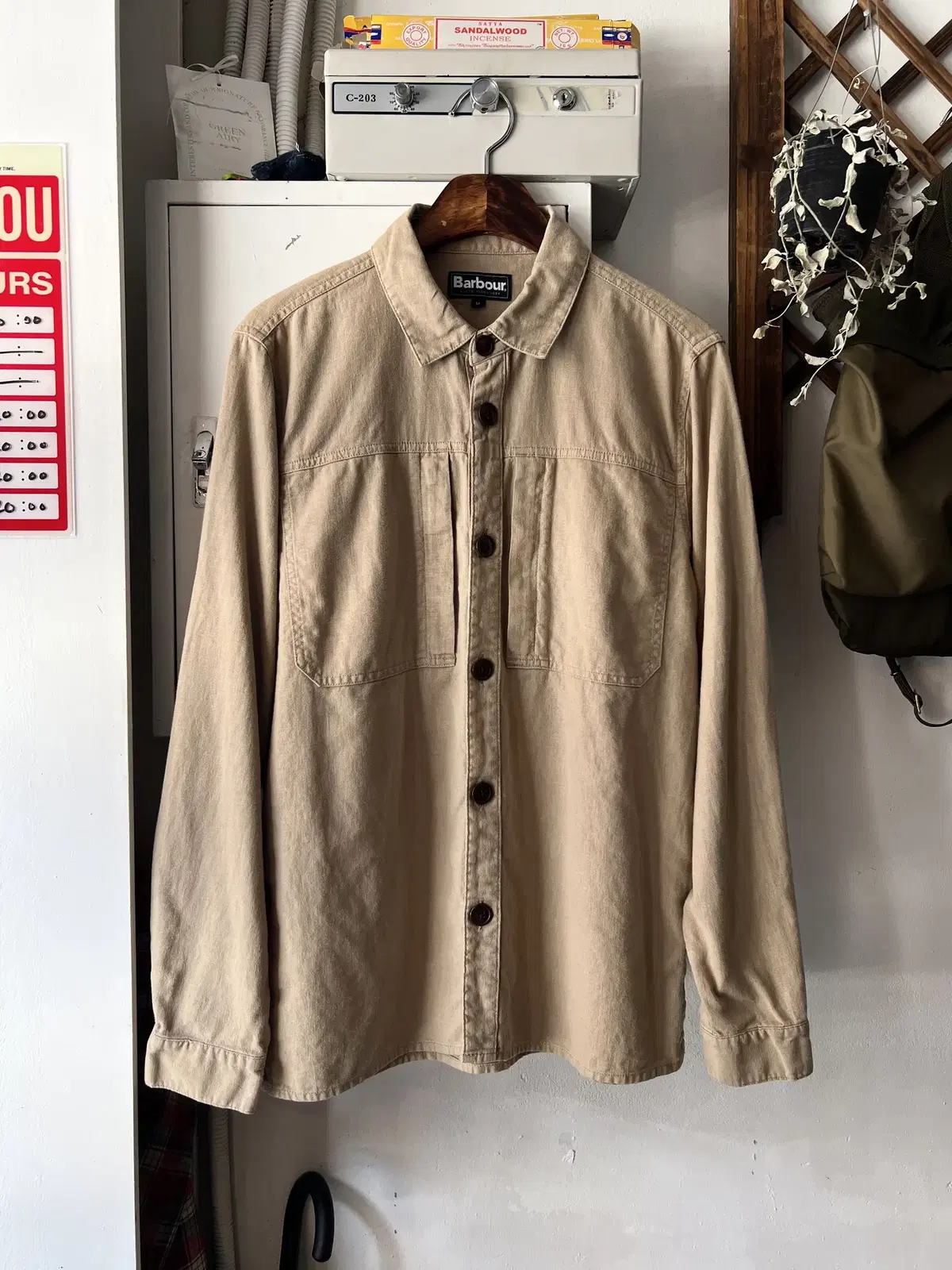 [M]Barbour Barbour Classic Puttyg Linen Shirt