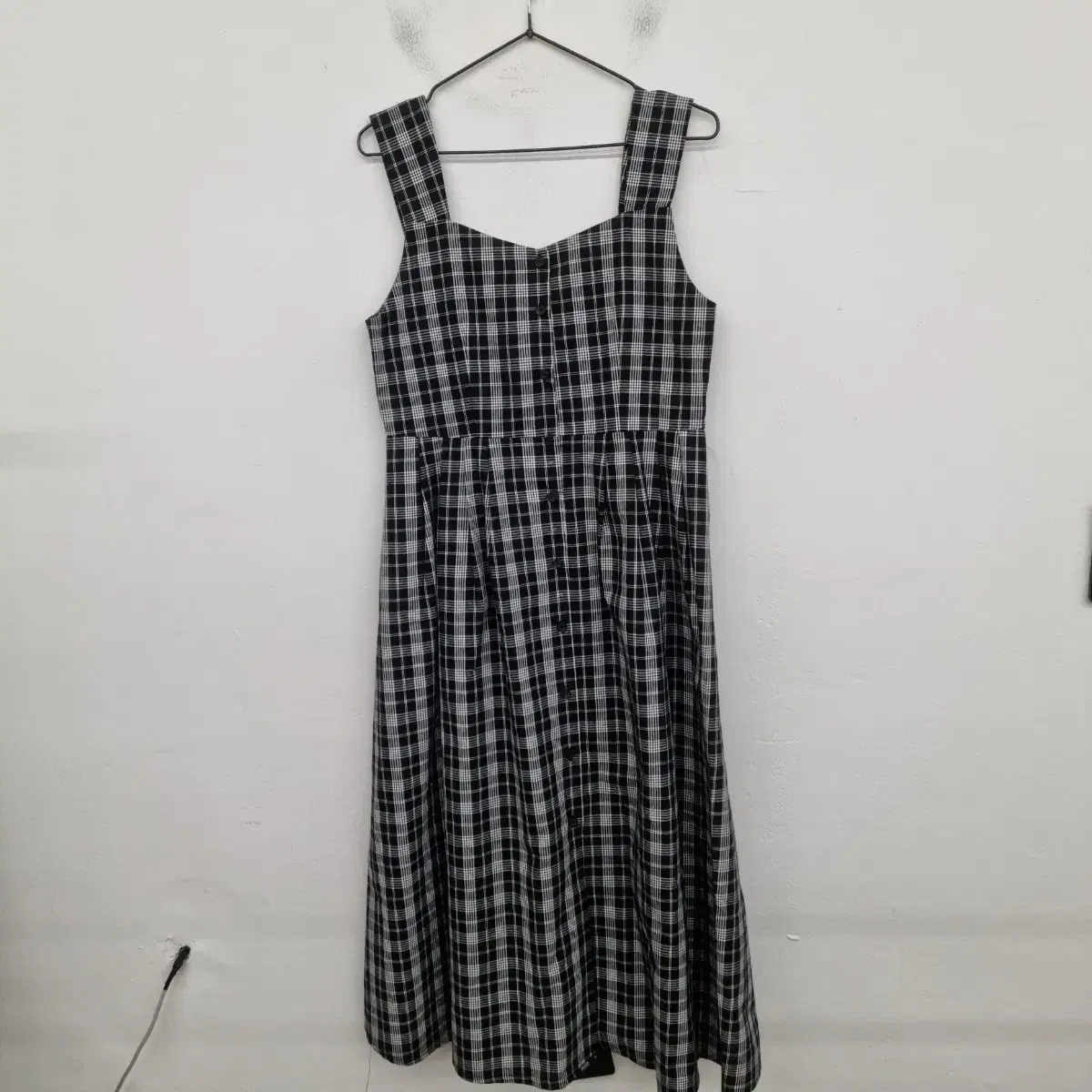 [Women's size 55-66] Sleeveless check ONEPIECE