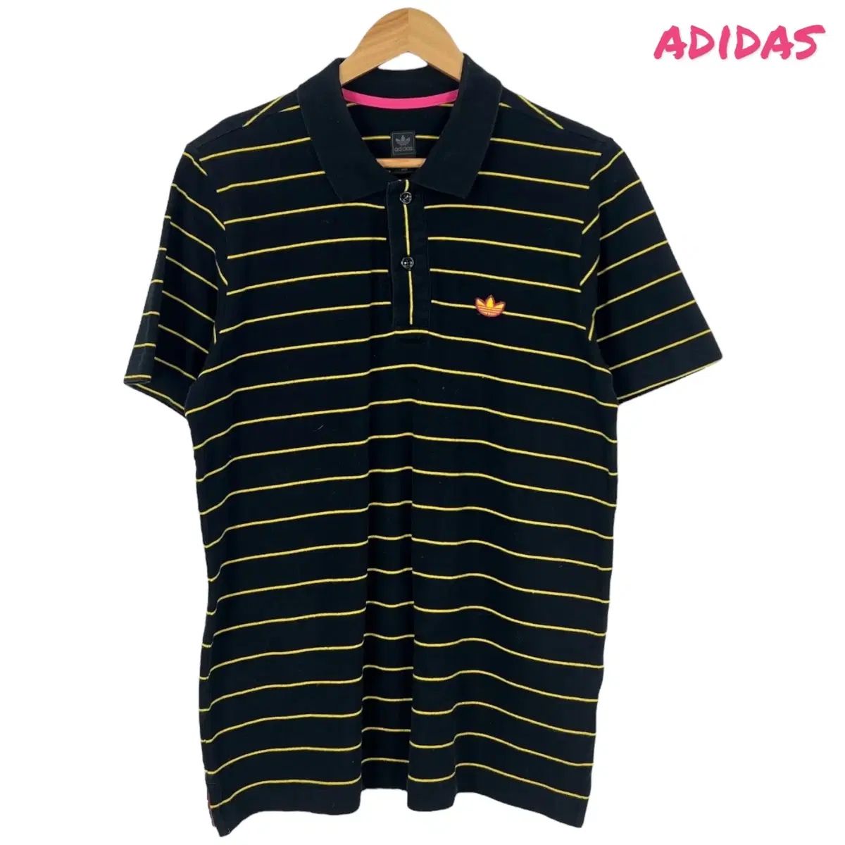 3008 Adidas Black Yellow Pink Short Sleeve Karati