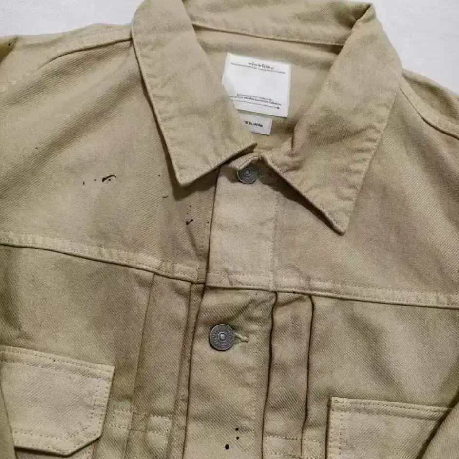 [2] 비즈빔21SS FIL 101XX JKT Beige 데님 자켓