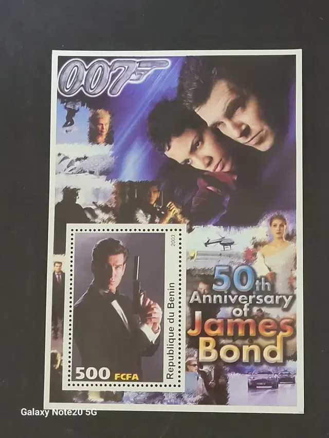 2003년 007영화  제임스본드 50주년기념 우표 시트