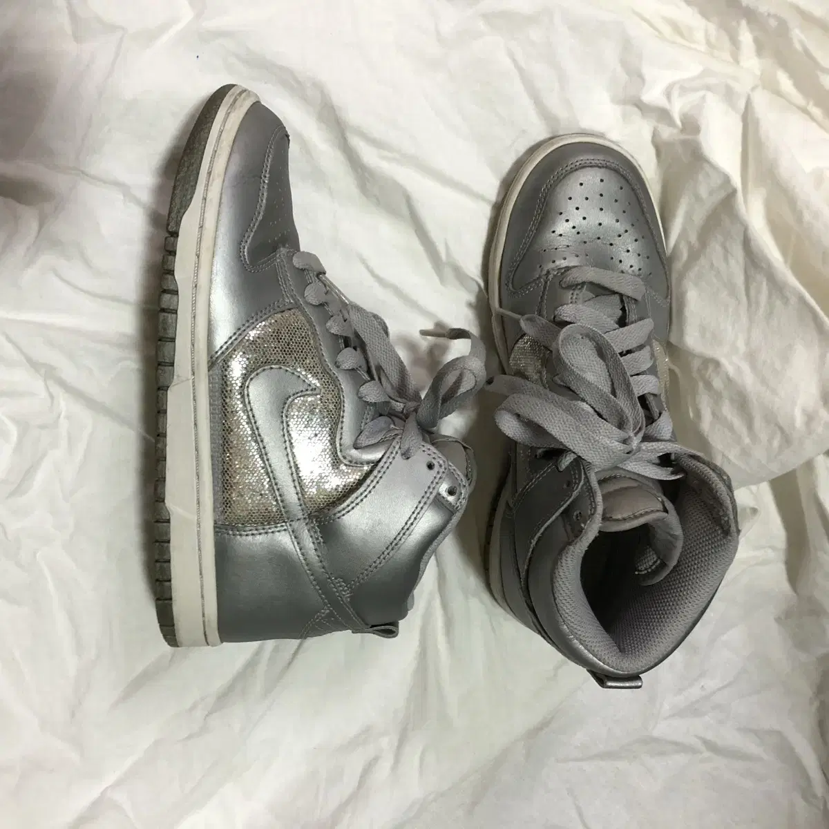 Vintage Nike Dunk High Metallic Silver