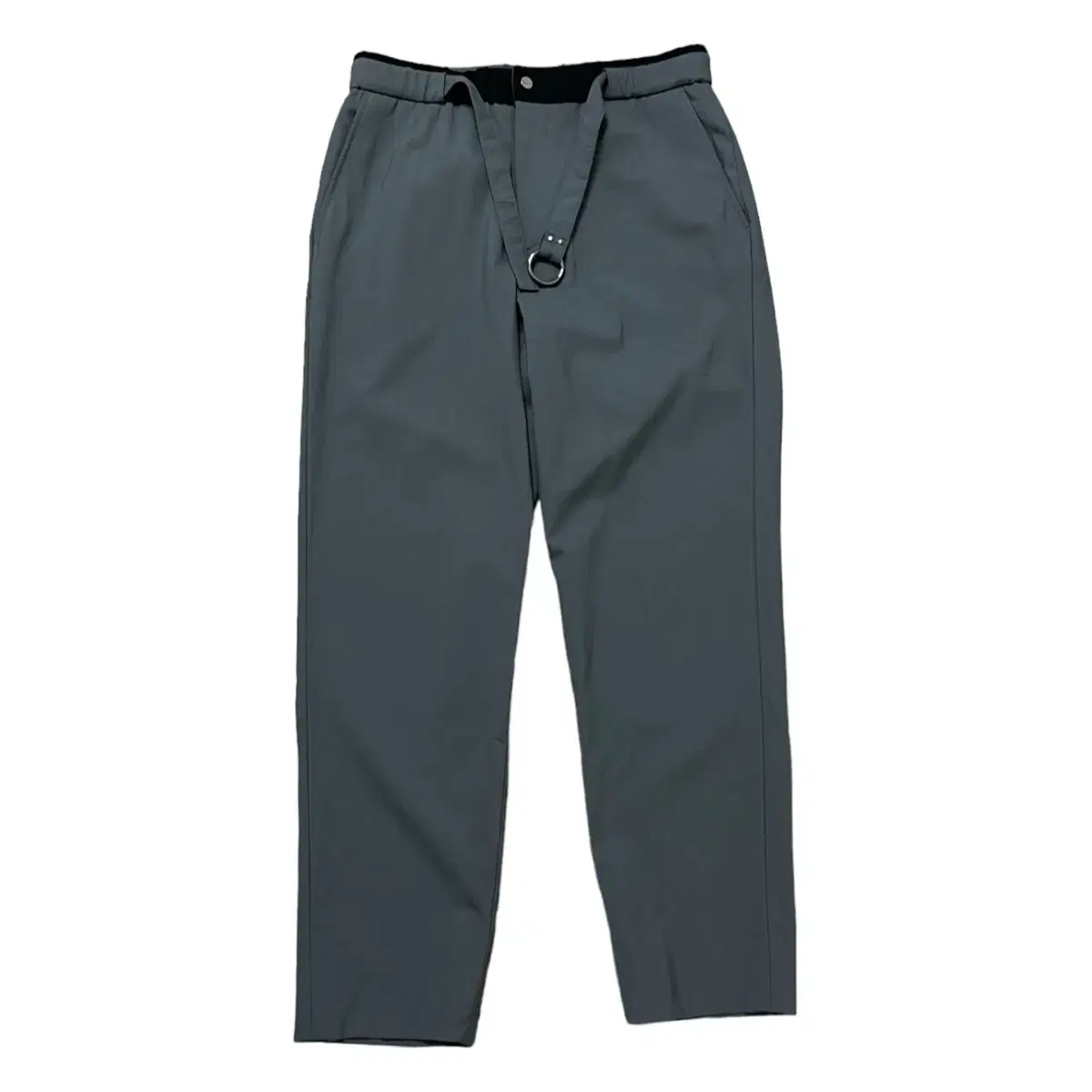 Genuine Solid Homme Belted Gray Slacks Pants 46