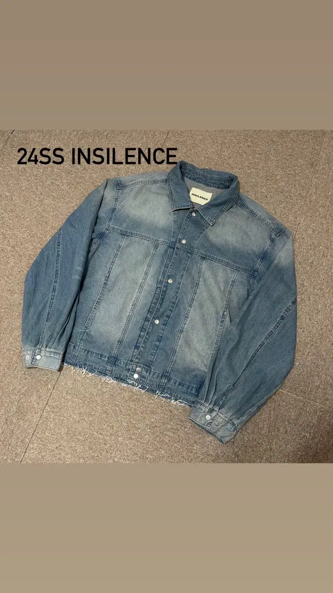 [L] 24ss Insilence Light Denim Draped Jacket