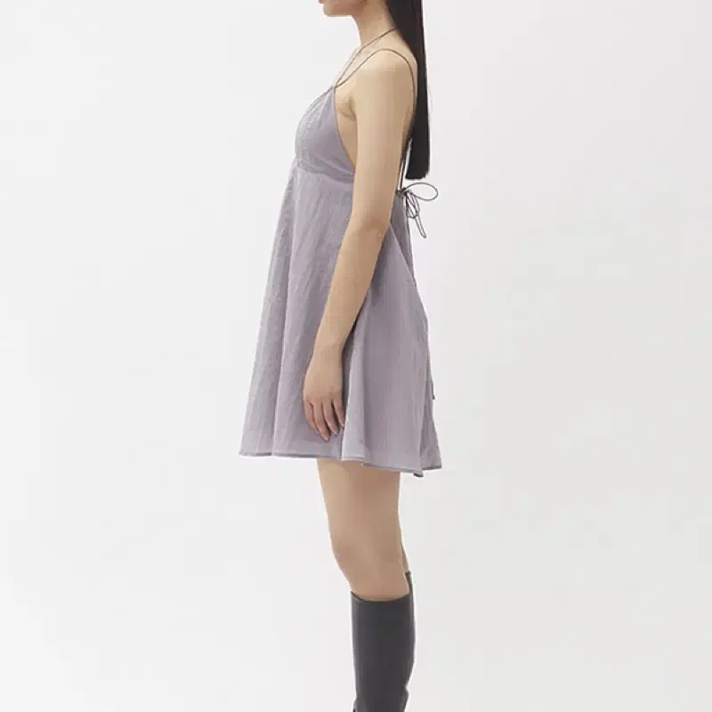 백로[BAEKRO] MINI NYLON DRESS - VIOLET