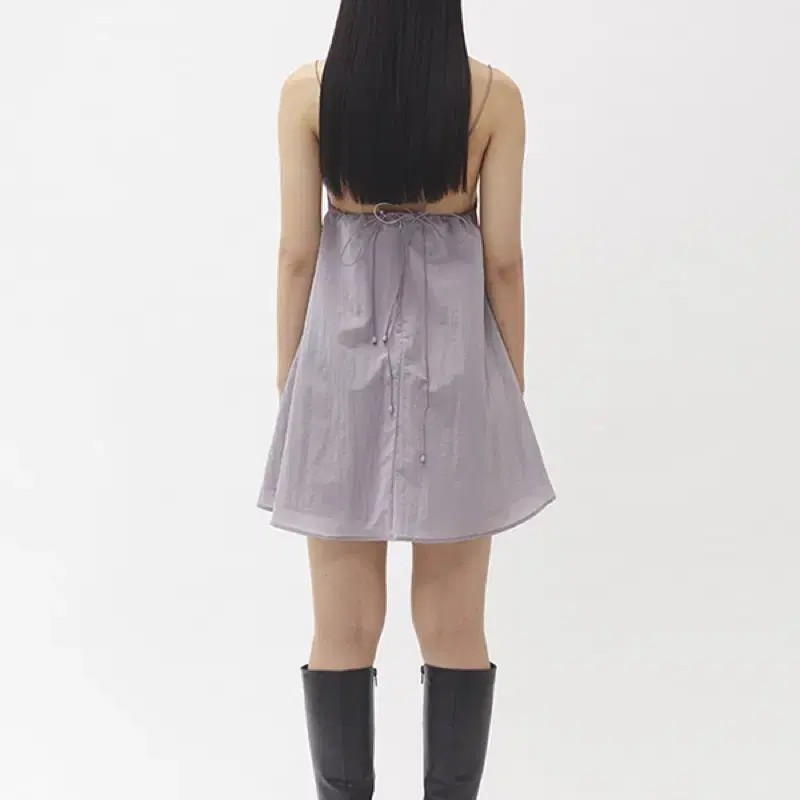 백로[BAEKRO] MINI NYLON DRESS - VIOLET