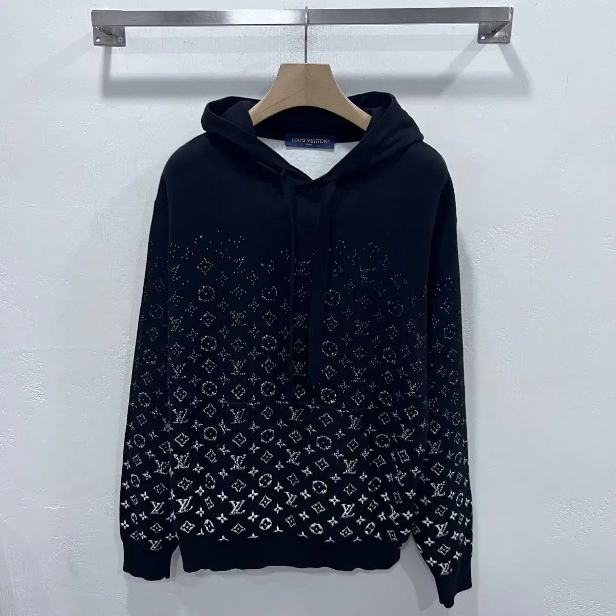 Louis Vuitton Gradient Knit Hoodie Black L