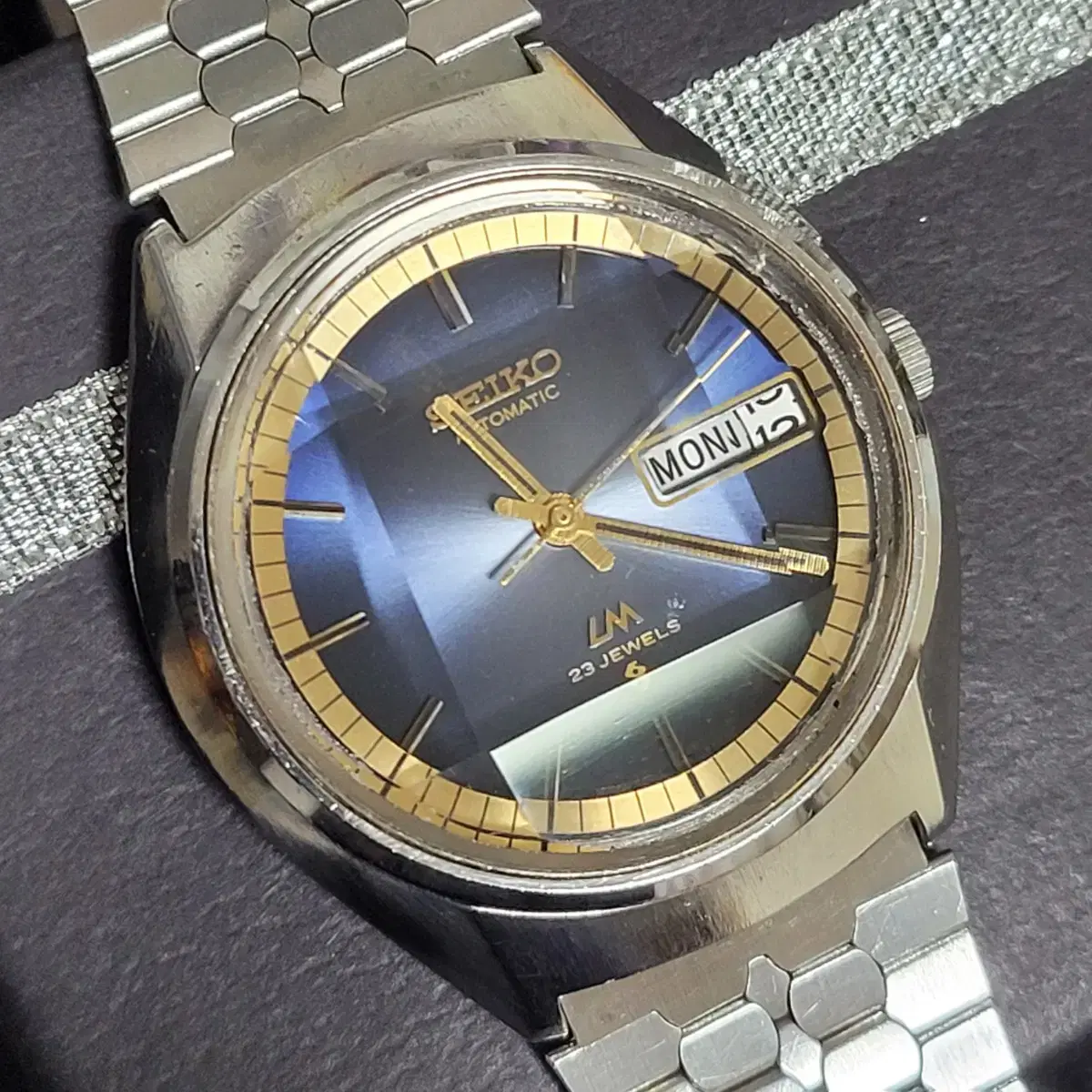 Seiko LM Rodmatic Angular Glass Blue Plate Dial