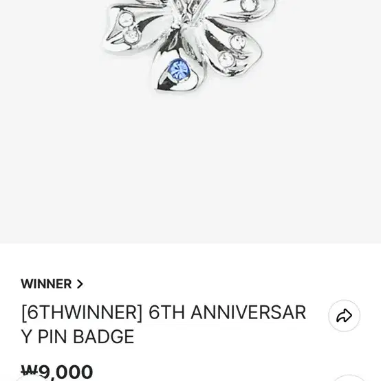 위너 6주년 핀뱃지