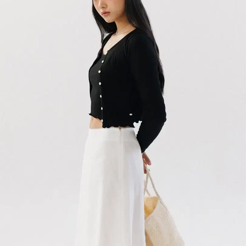 호와스 howus jasmine midi skirt(white)