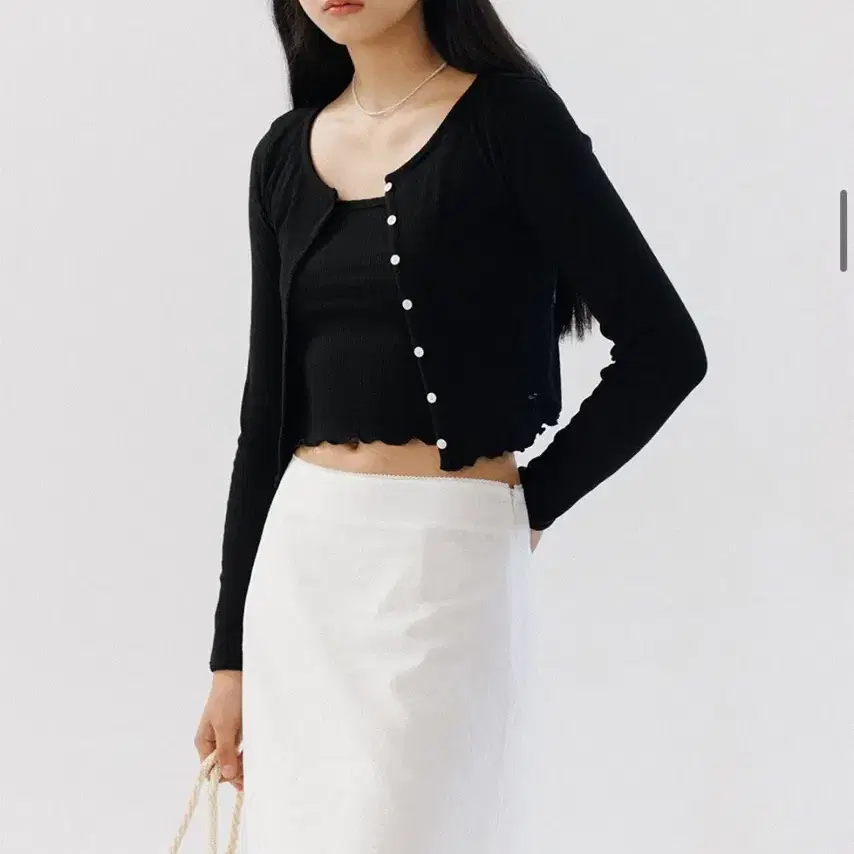 호와스 howus jasmine midi skirt(white)