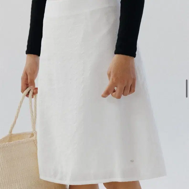 호와스 howus jasmine midi skirt(white)