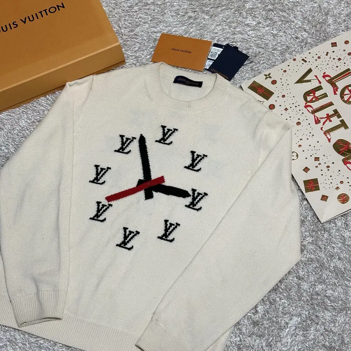 [Full Composition,L] Louis Vuitton Intarsia LV Clark Knit