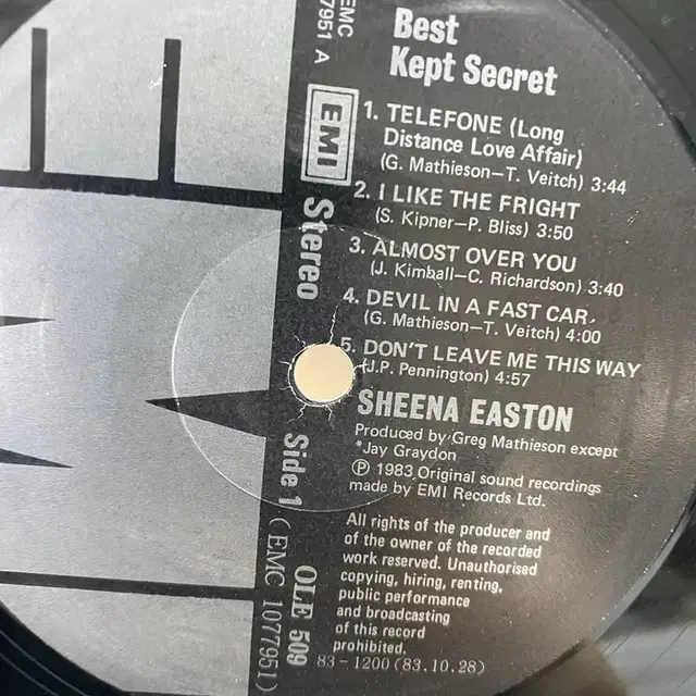 SHEENA EASTON LP / AA4152