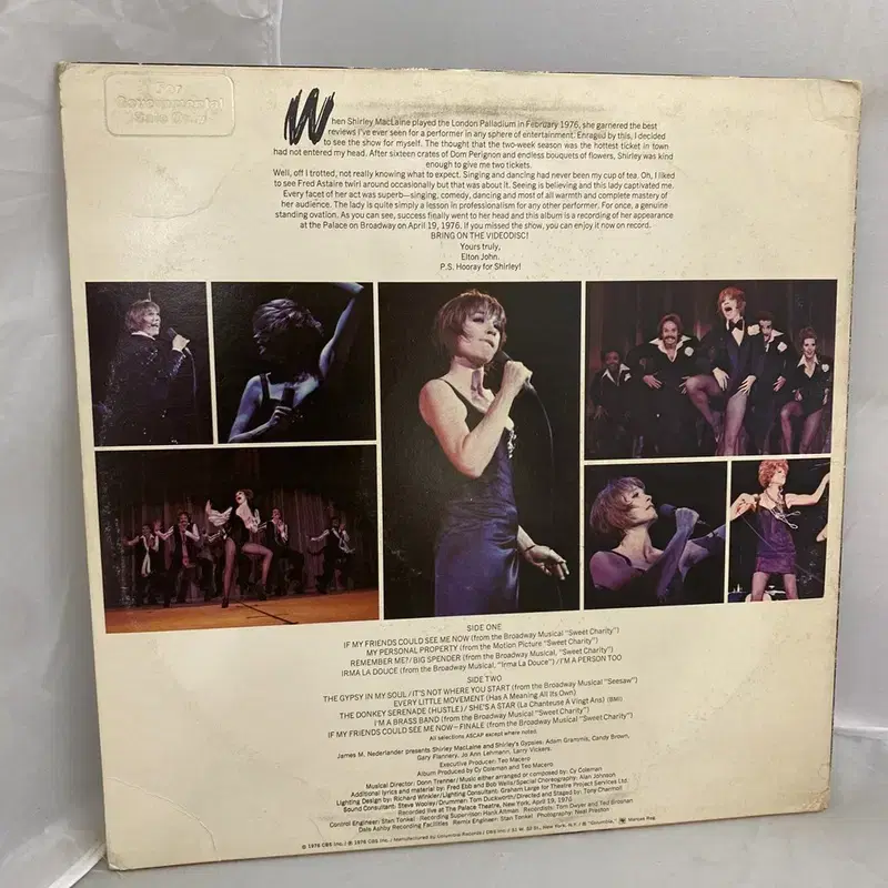 SHIRLEY MACLAINE LIVE LP / AA4153