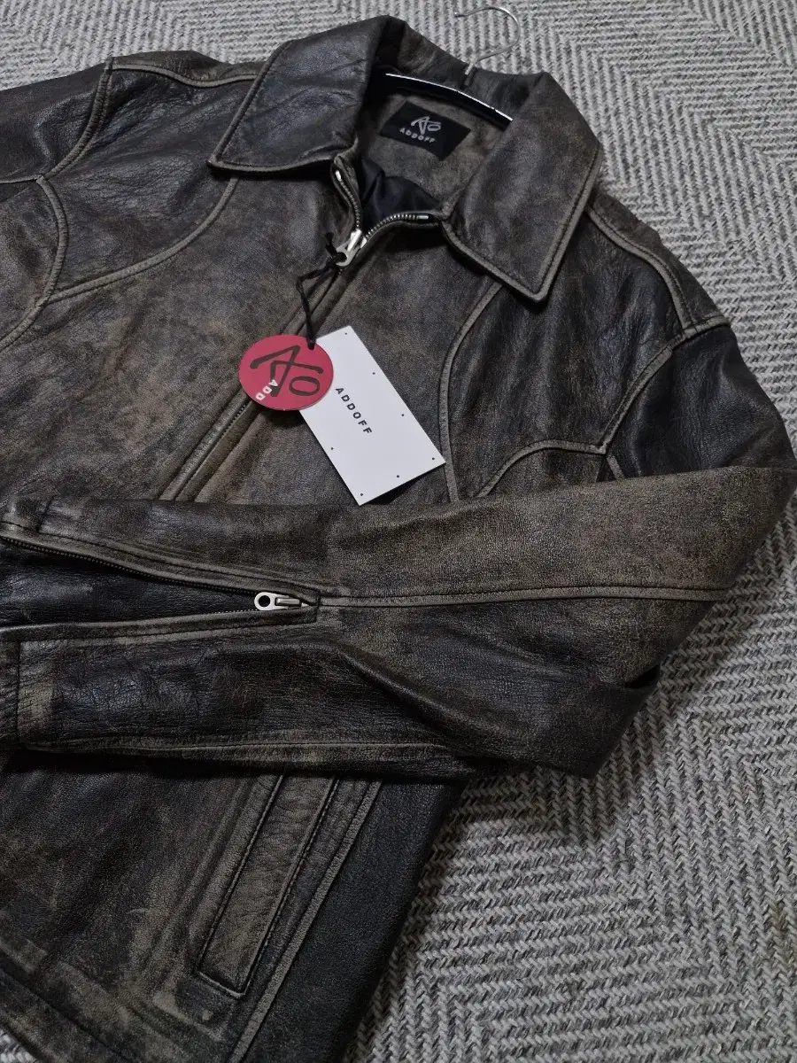 Adoffe Lambskin and Leather Jacket M