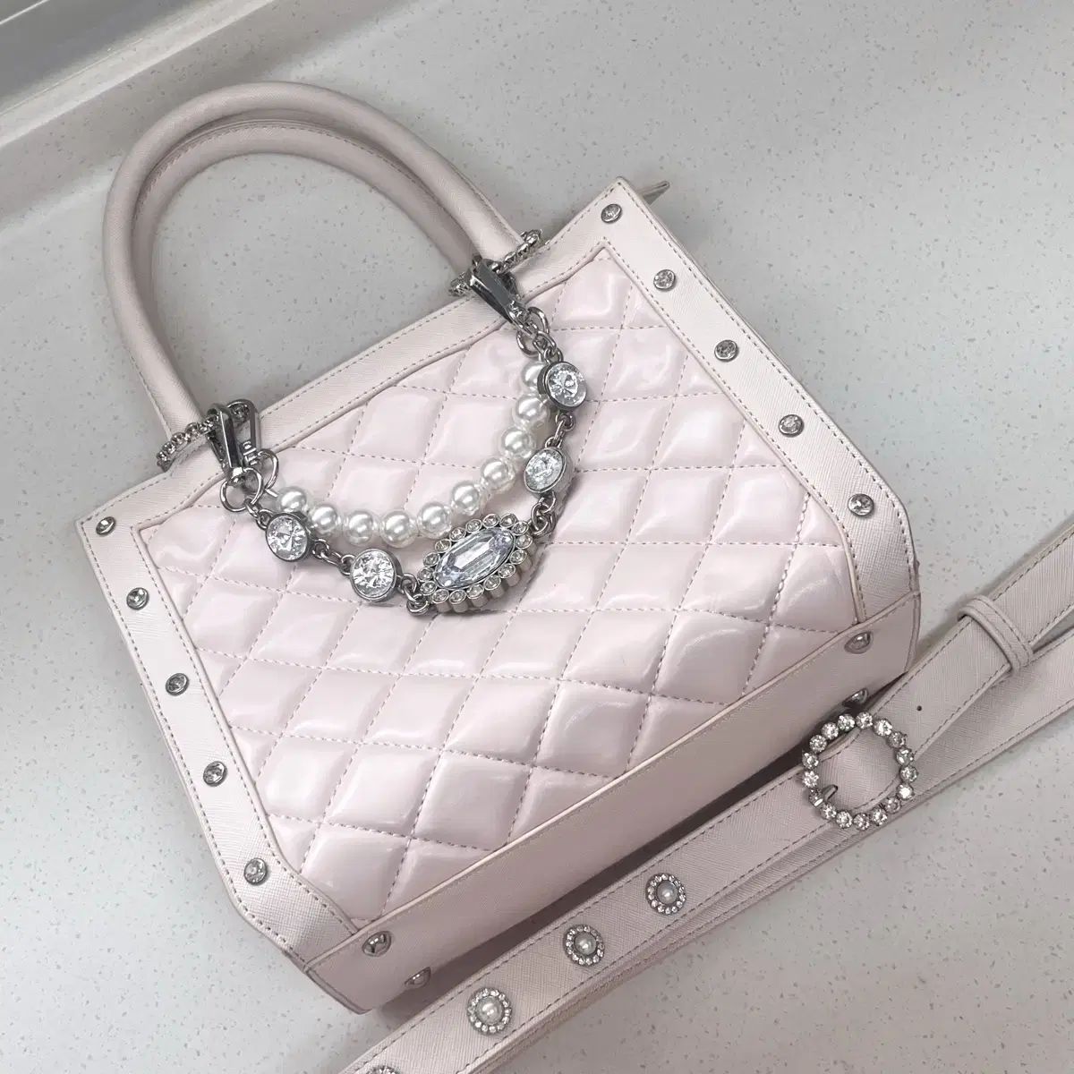 Swanky's Bijoux Chain Bag Bag Pink San Minesweeper