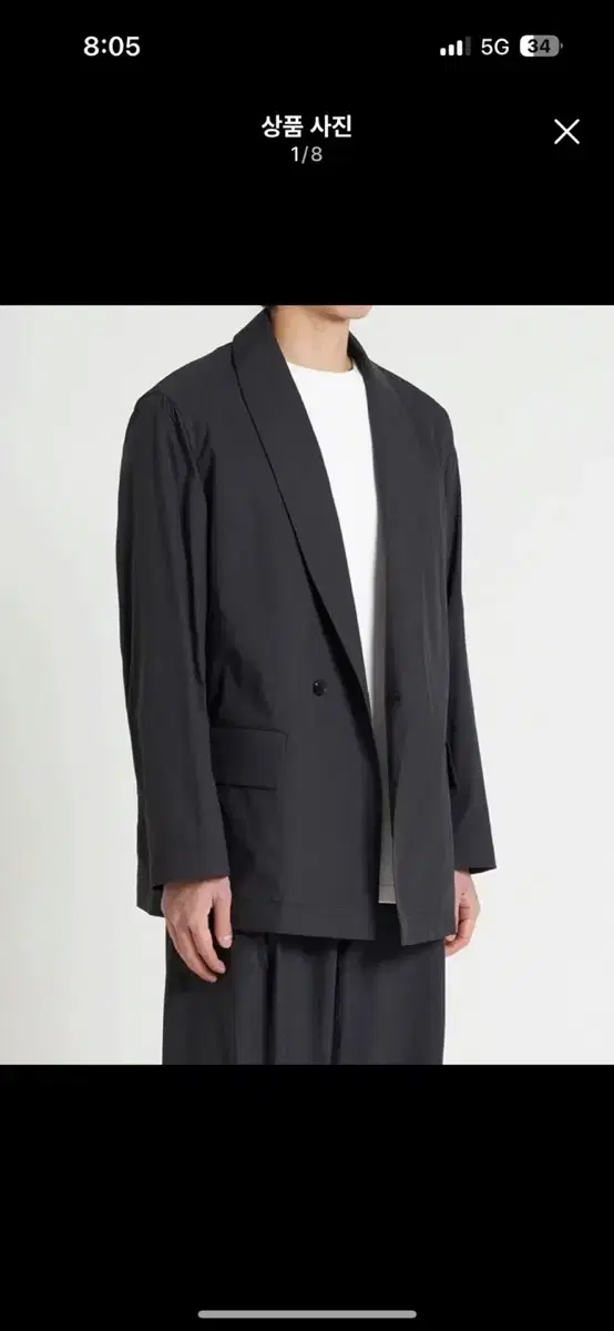 (마지막 가격 내림)유스 shawl collar jacket black