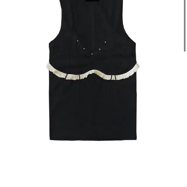 체메씨 Stud Frill Sleeveless (Black)