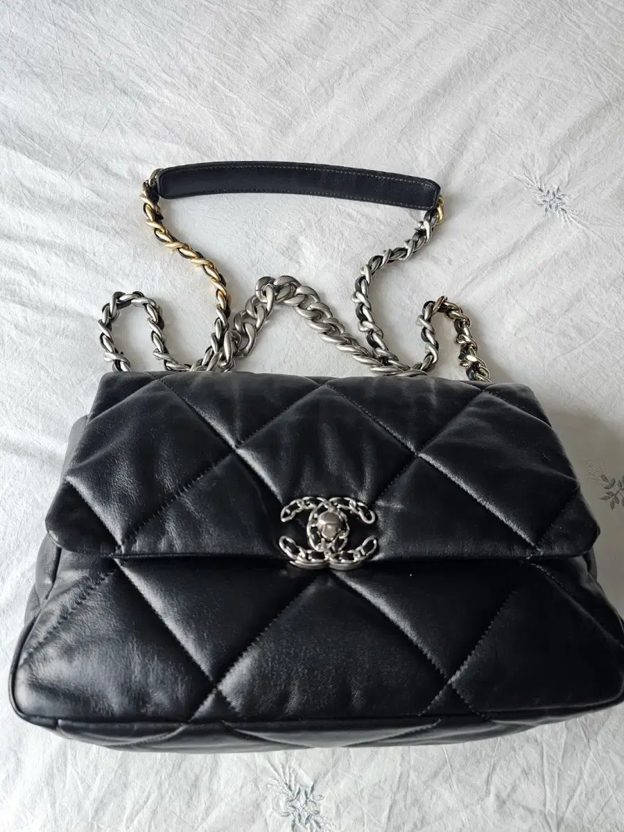 Chanel Flap bag Black Silver L sells