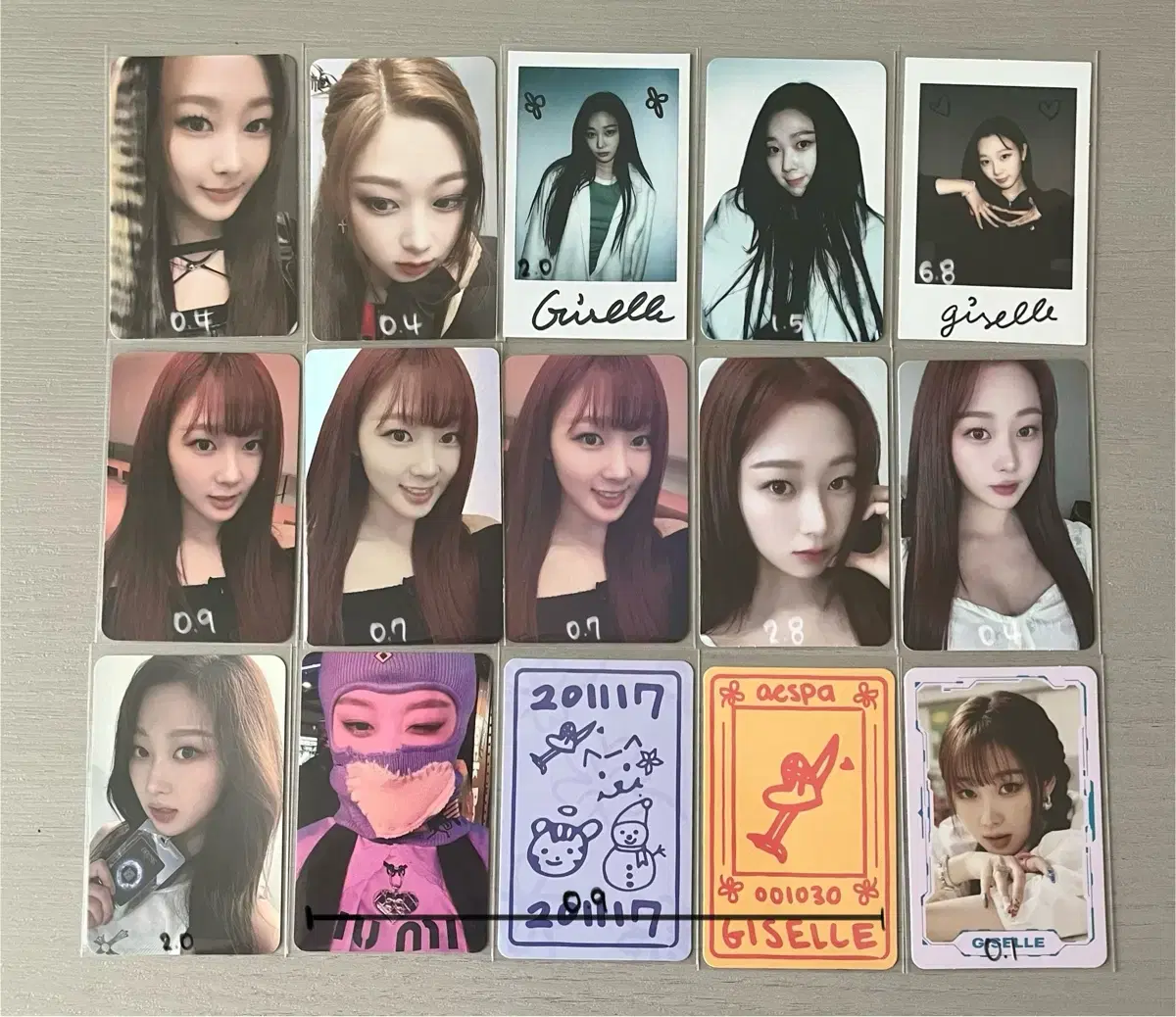 (multiple sheets))aespa photocard wts karina giselle ningning winter giselle photocard