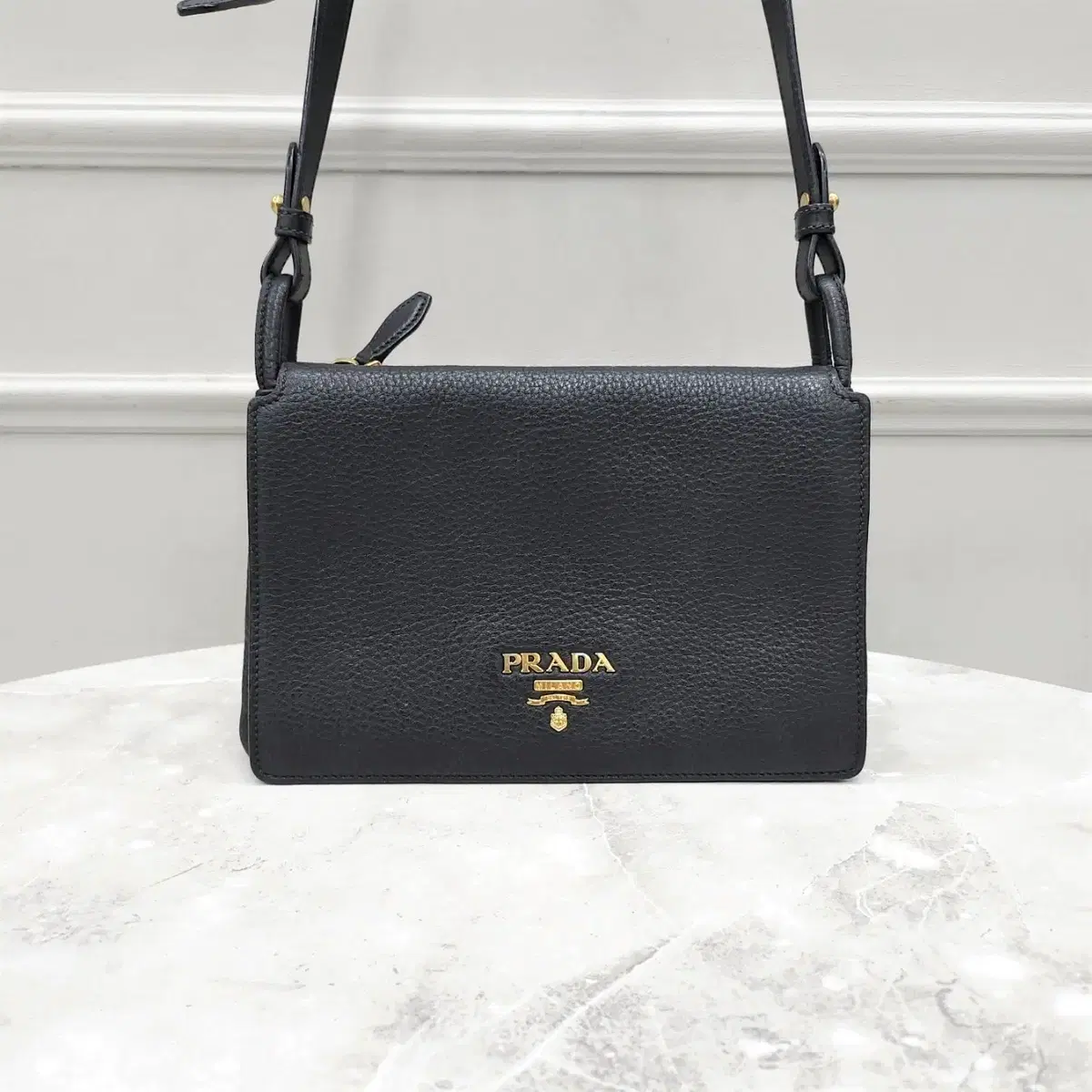 Prada Vitello Dino Leather Crossbody Bag