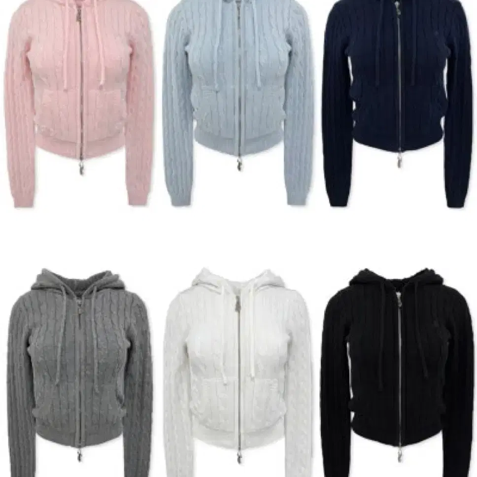 페일제이드 pj cotton knit hooded zip-up twist