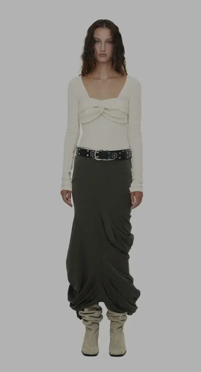 세릭 AVANT-GARDE LONG SKIRT / BROWN