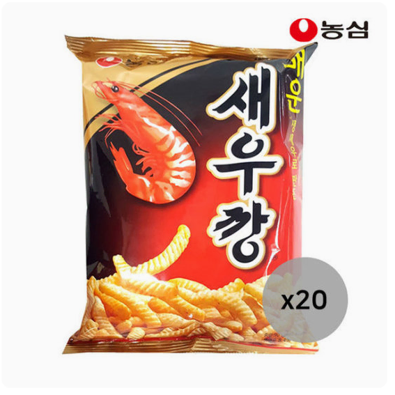 무료배송-농심 매운 새우깡 90g 20개