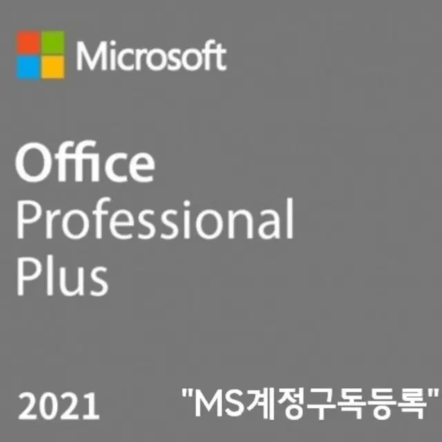 MS 오피스 ProPlus 2021 MS계정 구독영구제품 기업용 정품