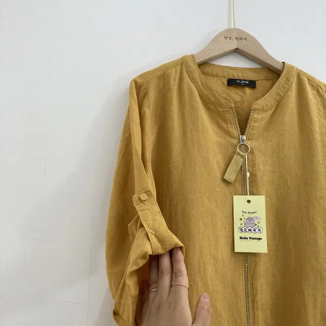 린넨 100% 집업 자켓 Size S(55) Pure Linen Jack