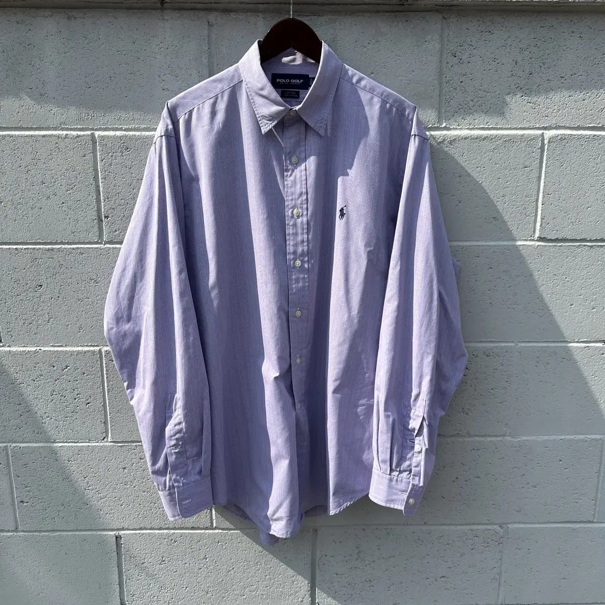 [115] Polo Ralph Lauren checked purple poplin shirt