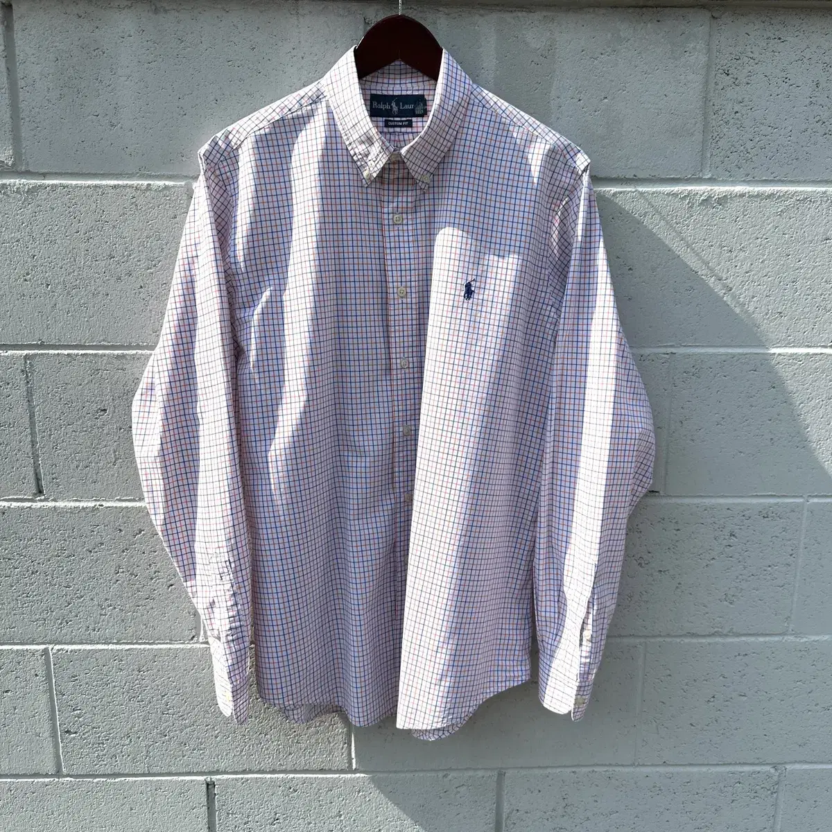 [110] Polo Ralph Lauren Orange bloo Check Poplin Shirt