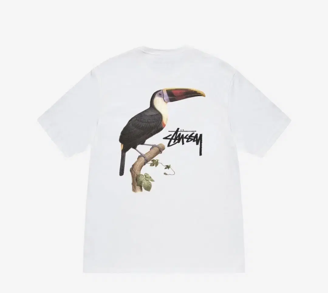 New) Stussy Tucan T-Shirt White, Black