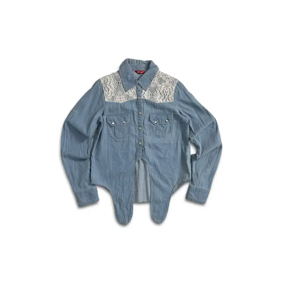 vintage lace denim western shirt