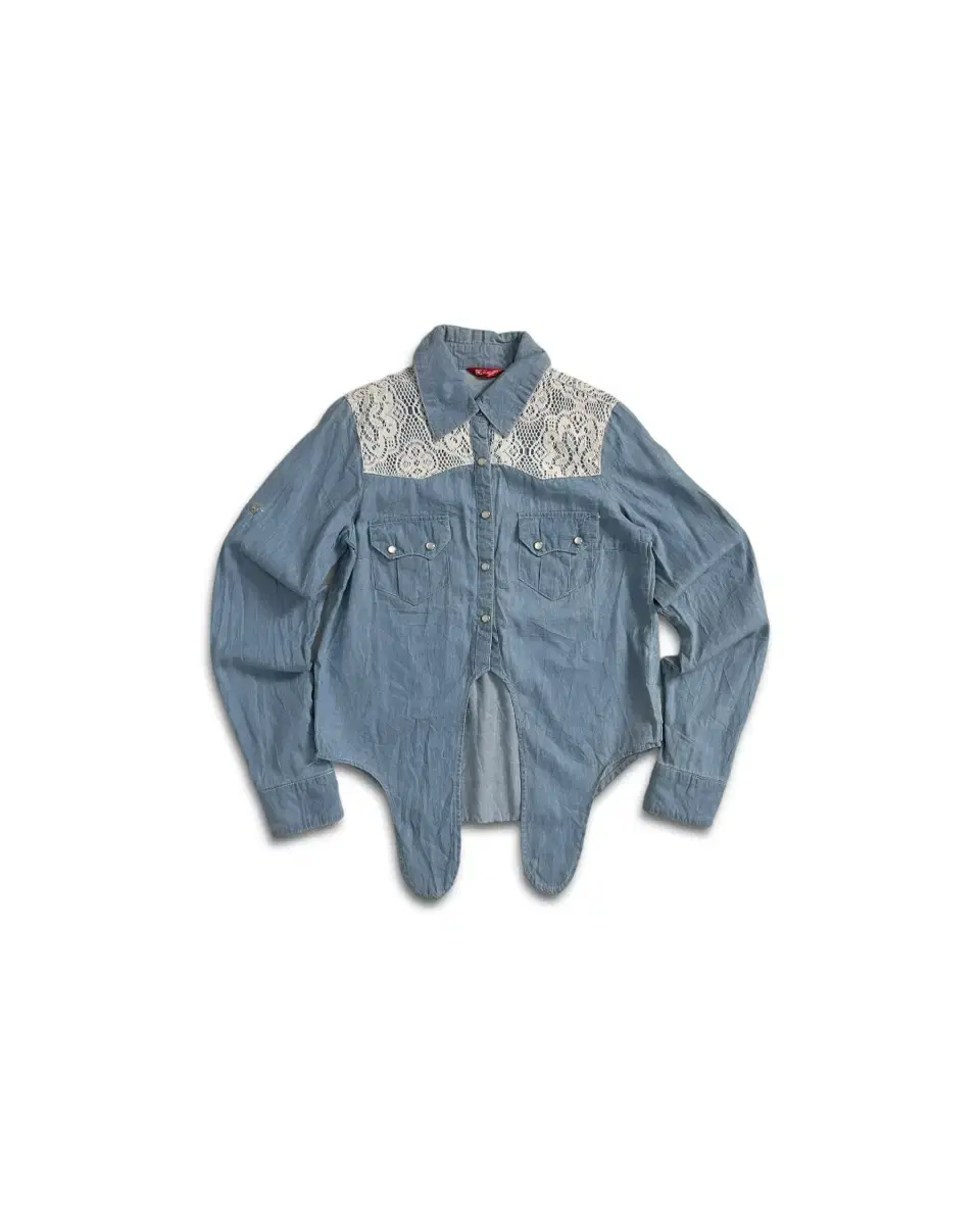 vintage lace denim western shirt