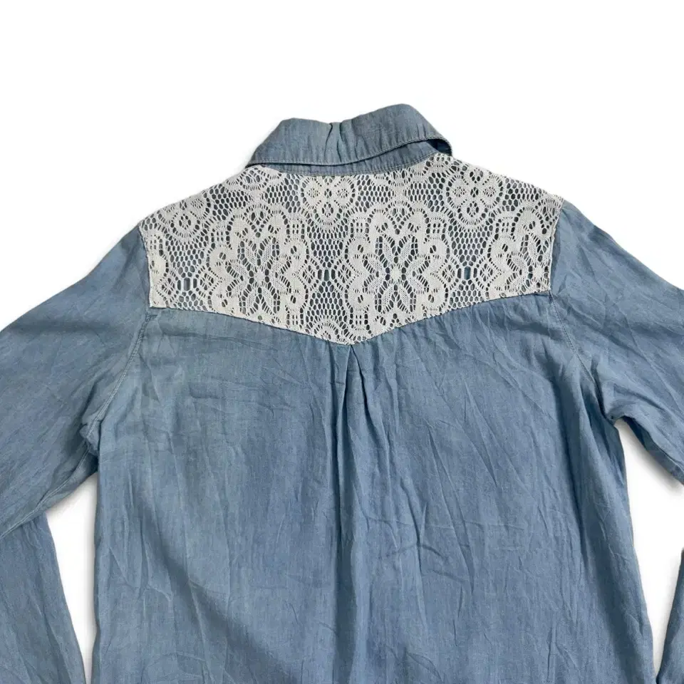 vintage lace denim western shirt