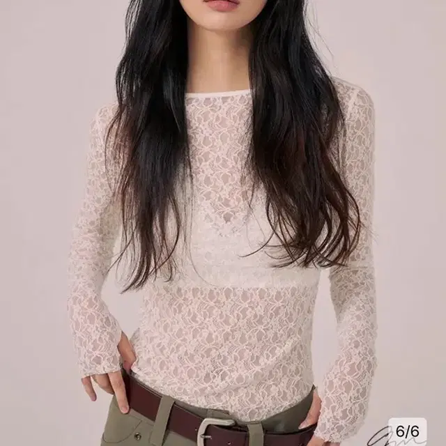 더센토르 시스루 탑 LACE SEE THROUGH TOP_WHITE