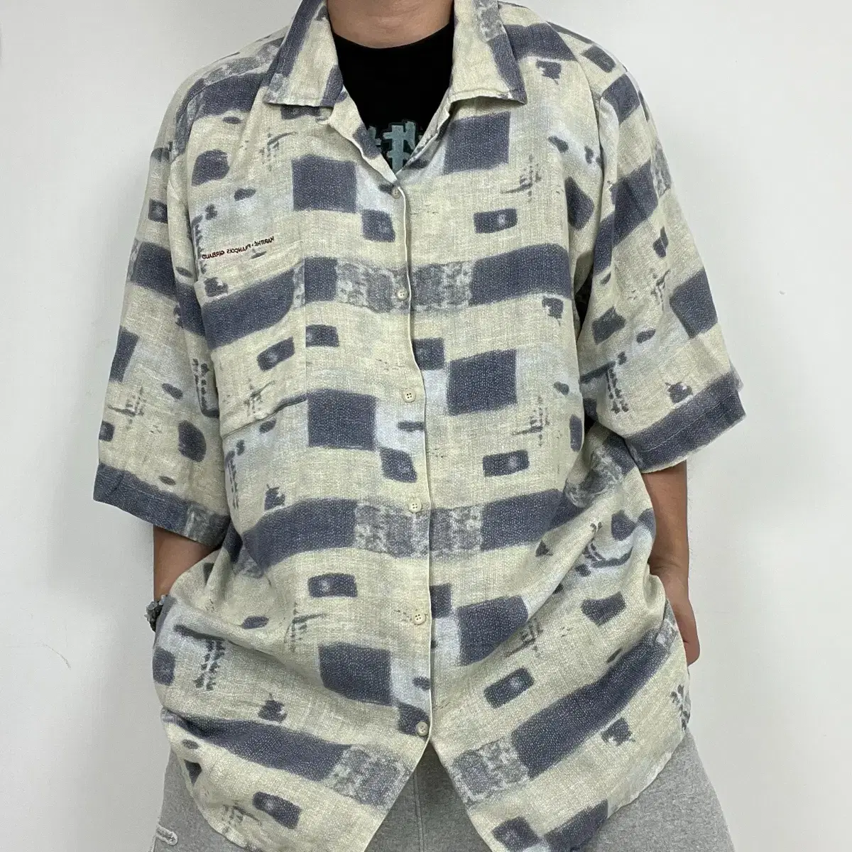 1990s Mariette Francois Jaber Hawaiian Short Sleeve Shirt