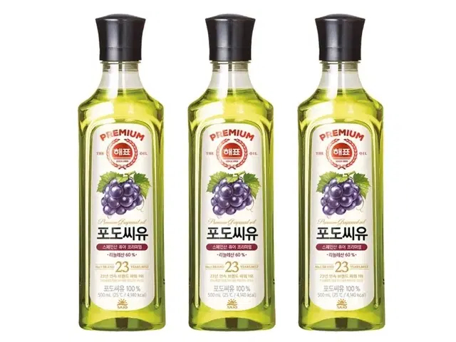 해표 포도씨유 500ml 3개 식용유