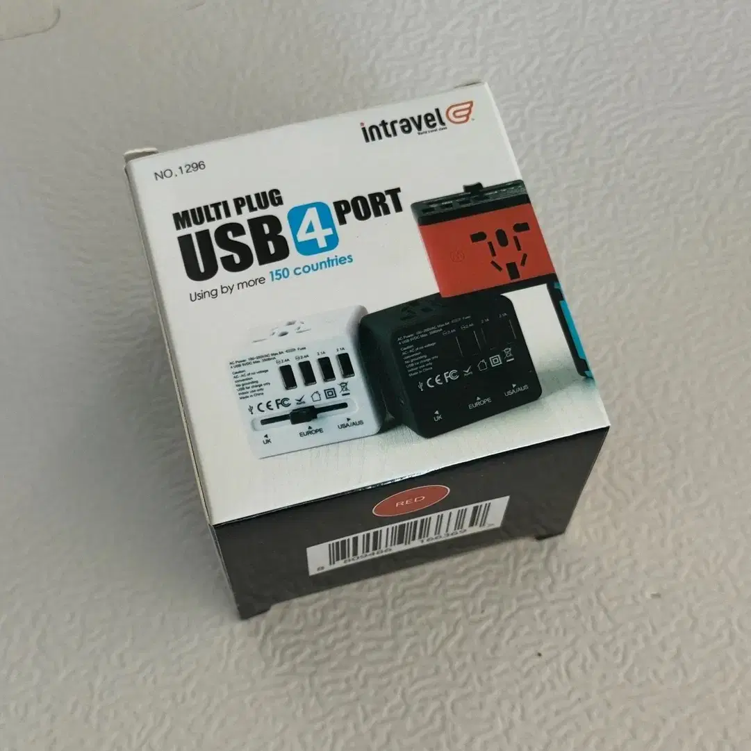 [미개봉] 인트래블 멀티플러그 USB4포트 멀티 어댑터 (24,000원)