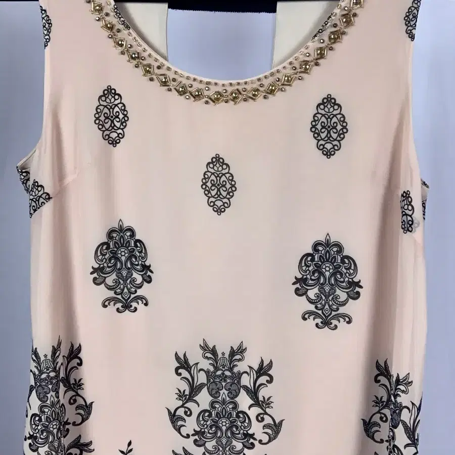 Oriental Gold Deco Baby Pink Dress