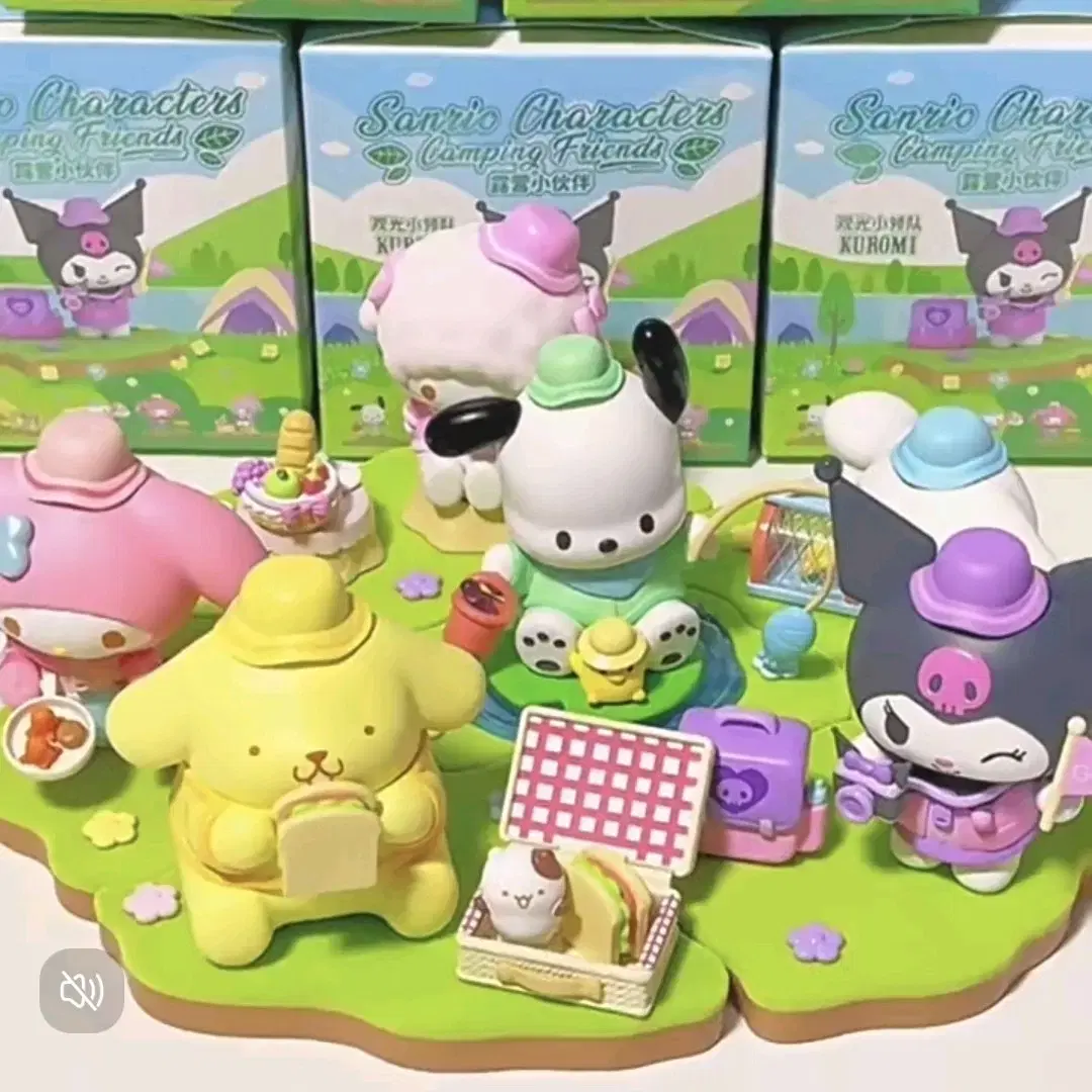 Genuine)Sanrio Picnic 6pcs Figures (Full Set)