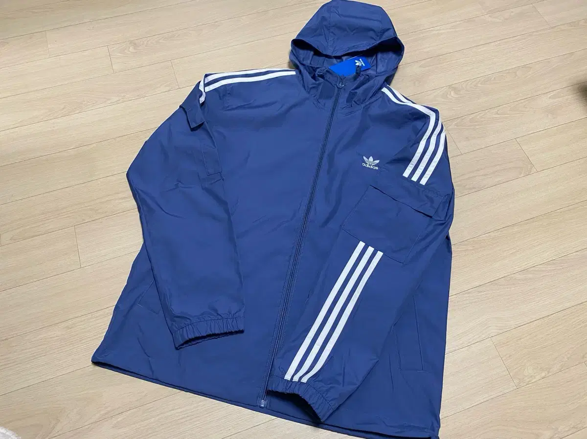 Adidas Original Samsun Hoodie Windbreaker Jacket Bloo/ L