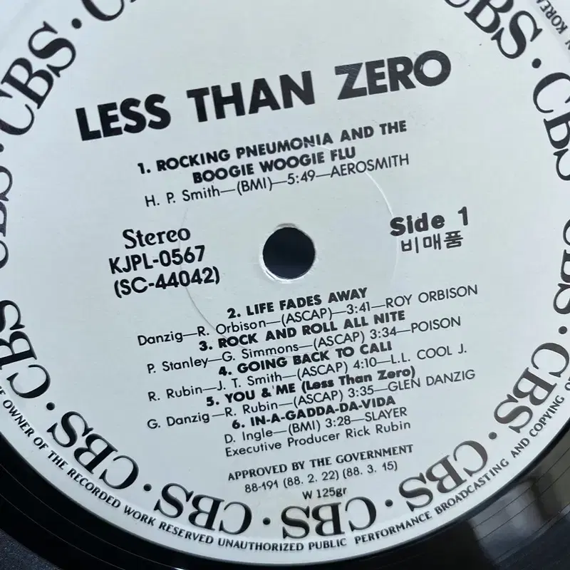 LESS THAN ZERO LP / AA4210