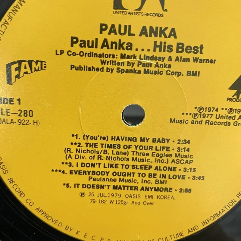 PAUL ANKA LP / AA4217