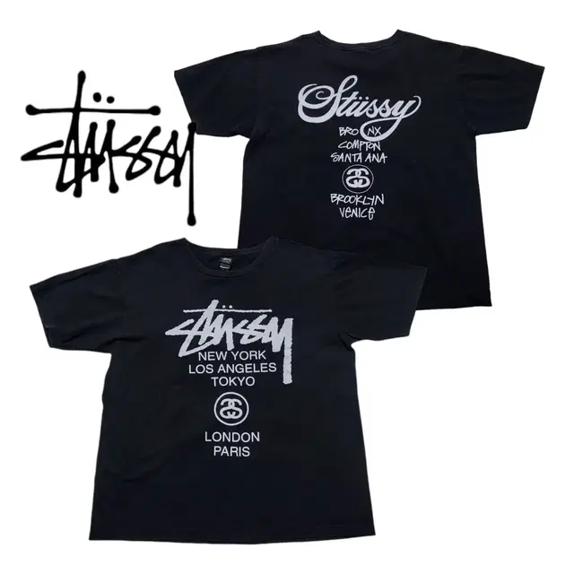 (XL) 90s 스투시재팬 스투시월드투어 스투시반팔 stussy