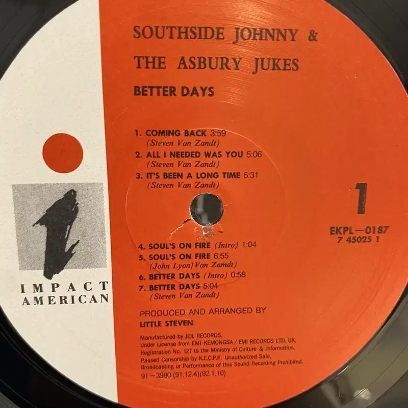 SOUTHSIDE JOHNNY  LP / AA4237