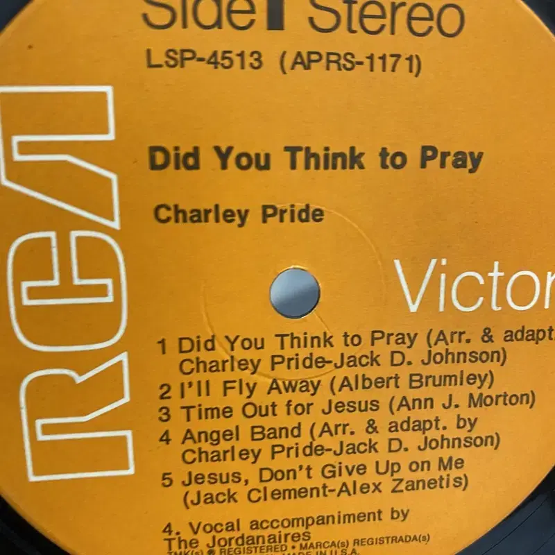 CHARLEY PRIDE LP / AA4250